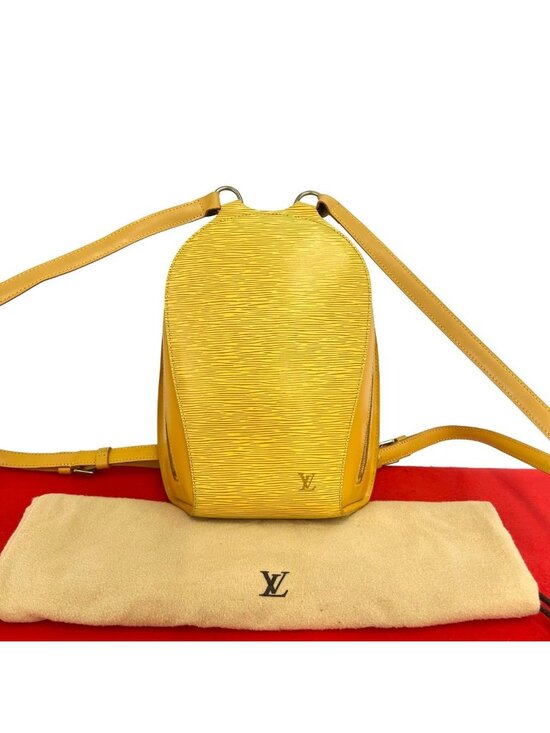 Louis Vuitton Vintage Mabillon Epi Leather Backpack Tassili Yellow